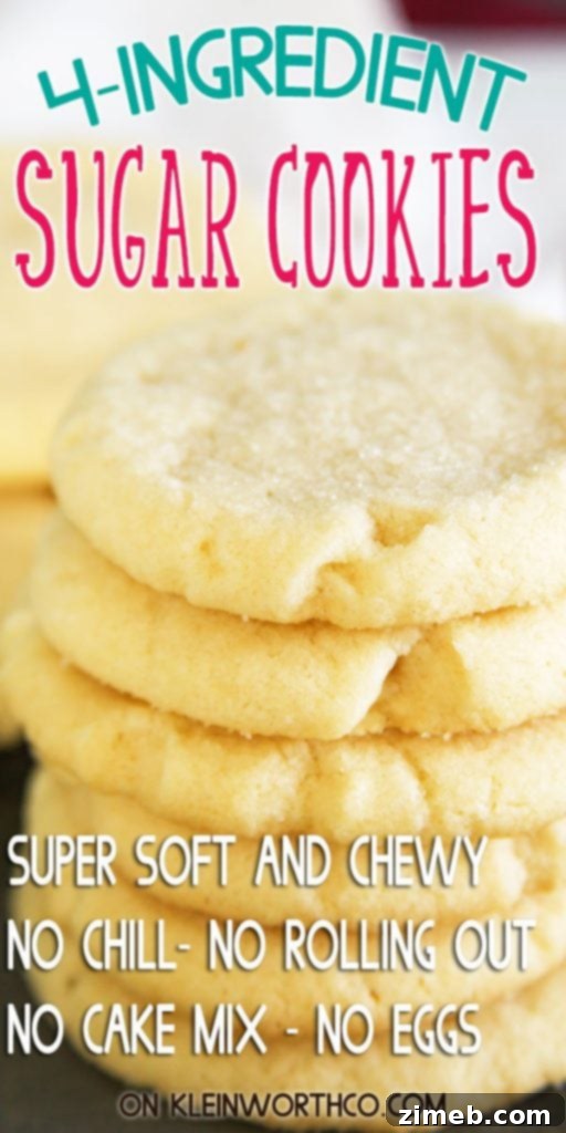 Perfect Sugar Cookies with Just 4 Ingredients 4 4-Ingredient Sugar Cookies on a cooling rack, fresh baked