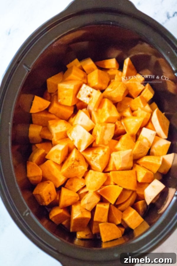 Meltingly Tender Slow Cooker Sweet Potatoes 5 potatoes in the slow cooker sweet
