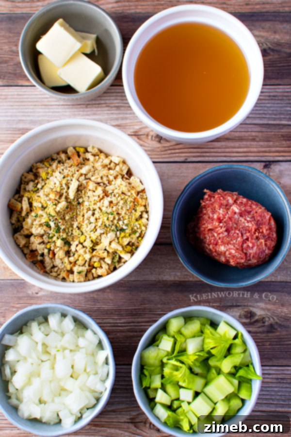 Effortless Savory Sausage Stuffing 4 Ingredients to make Sausage Stuffing