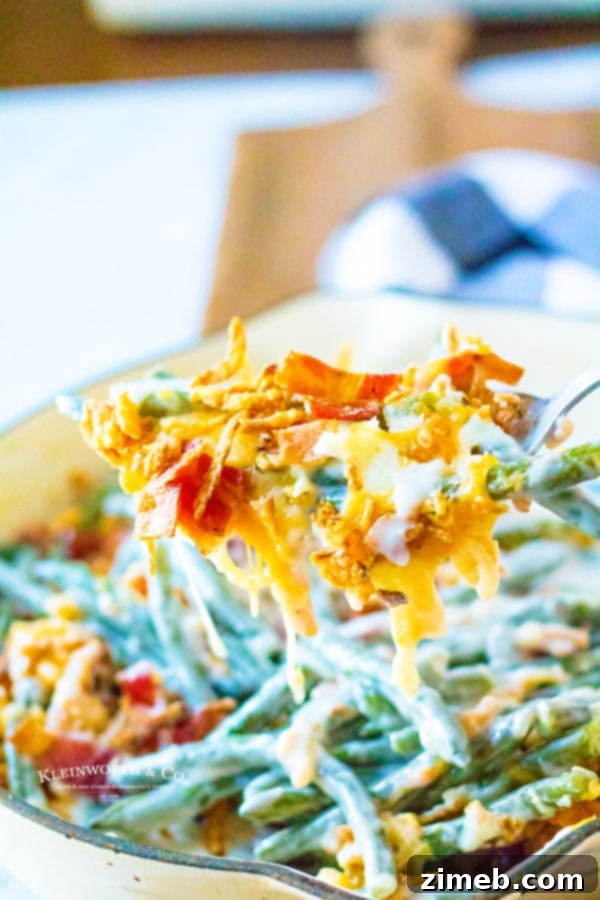 Ultimate Green Bean Bake 10 A festive holiday side dish: Loaded Green Bean Casserole.