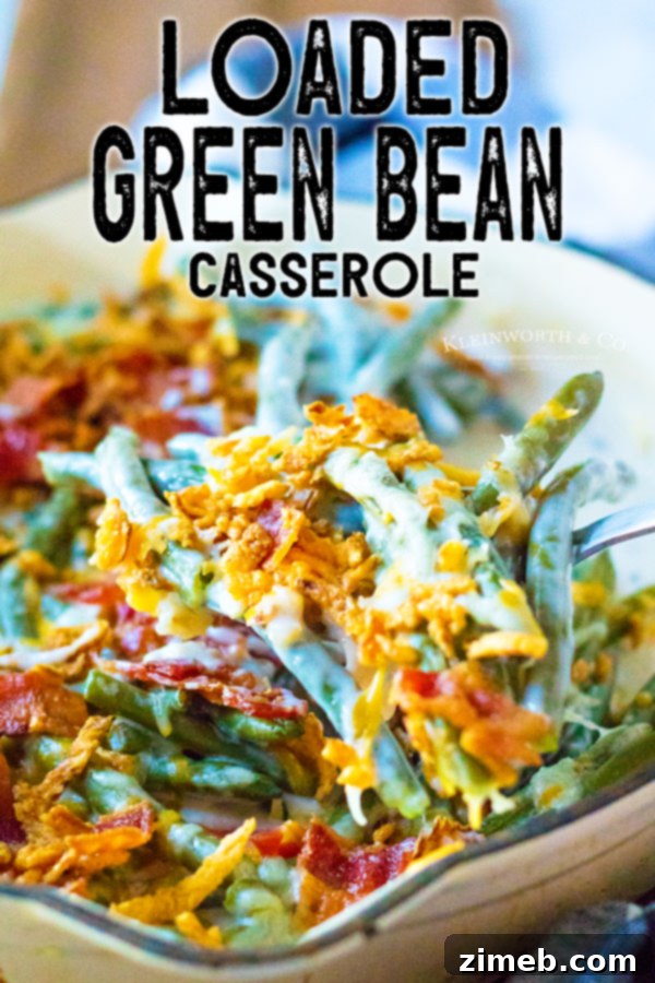 Ultimate Green Bean Bake 19 Loaded Green Bean Casserole, a comforting side dish for any occasion.