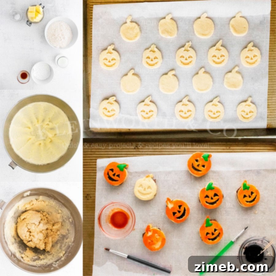 Ingredients to make Shortbread Cookies for Halloween