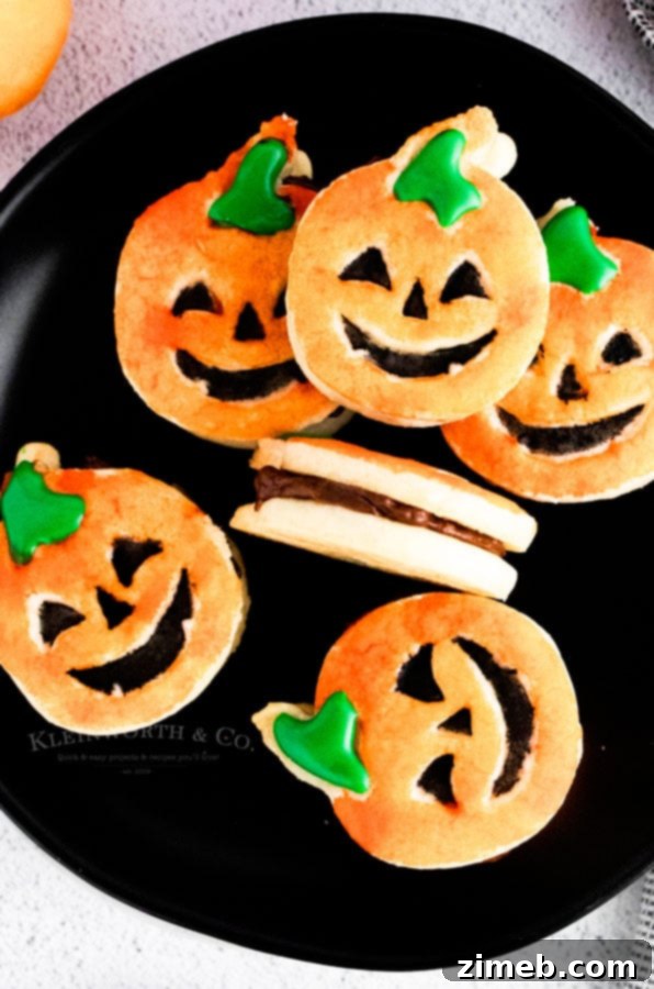 Holiday Cookies Pumpkin Shortbread with chocolate filling