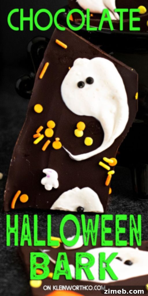 Halloween Bark Recipe - Spooky chocolate bark with candies