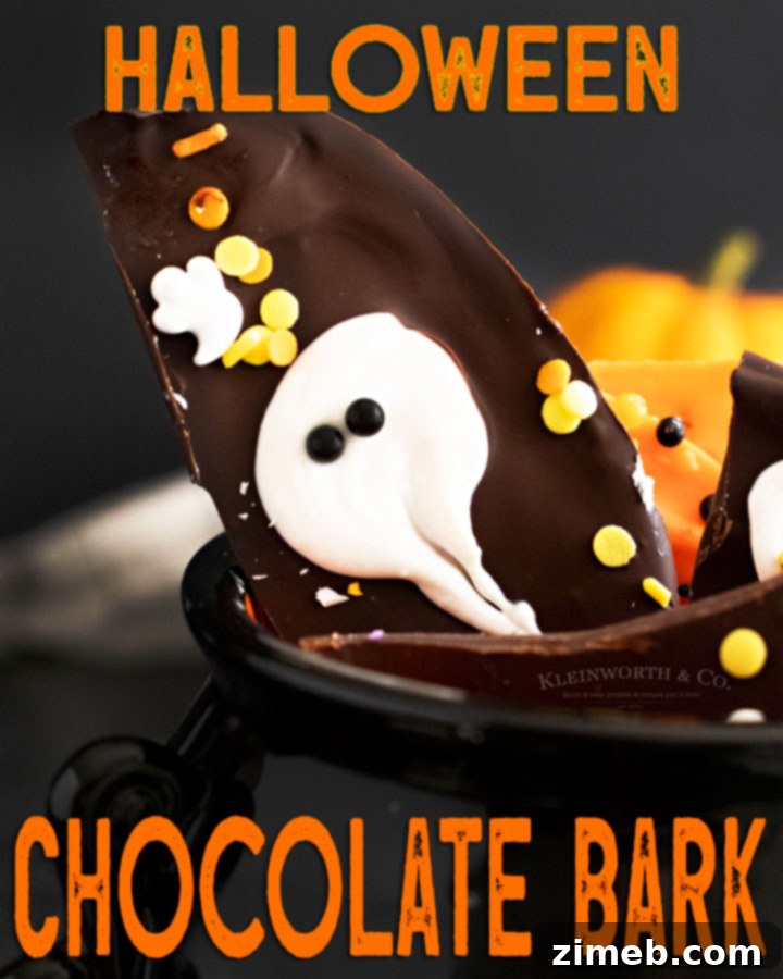 Halloween Bark Recipe - Final spooky chocolate bark