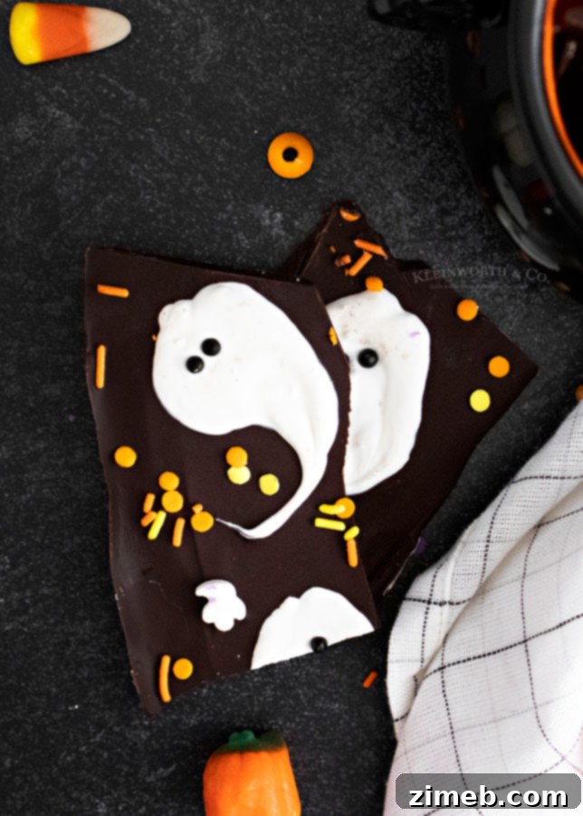 How to make Halloween Bark Recipe - Step-by-step assembly