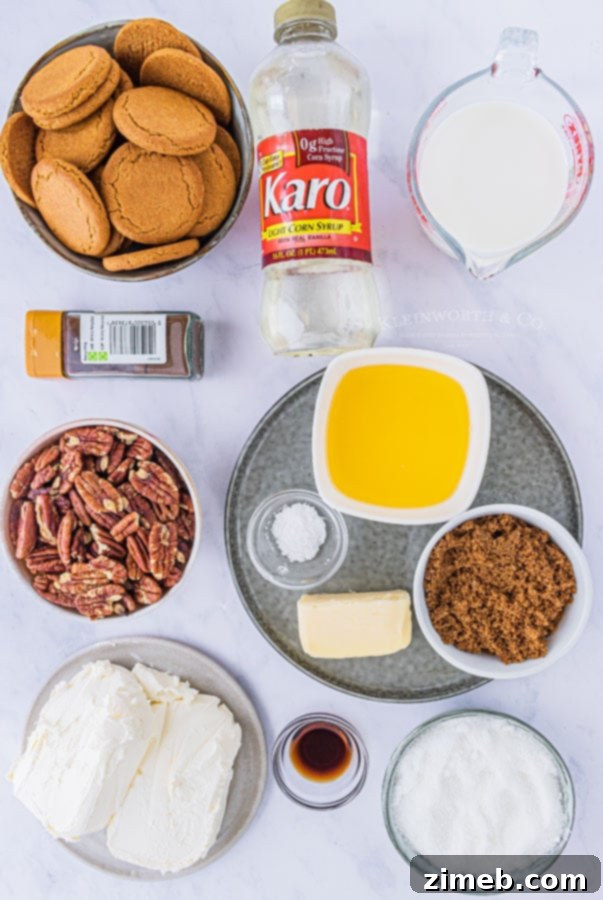 Ultimate No-Bake Pecan Pie Cheesecake 9 ingredients needed for No-Bake Pecan Pie Cheesecake