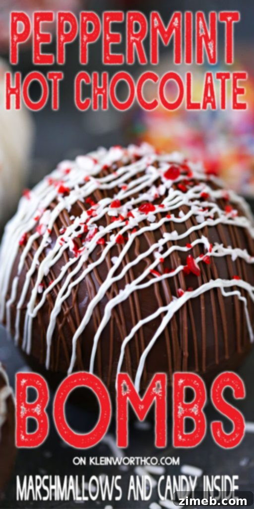 Mug-Melting Cocoa Surprises 35 Peppermint Hot Chocolate Bombs - multiple views and details