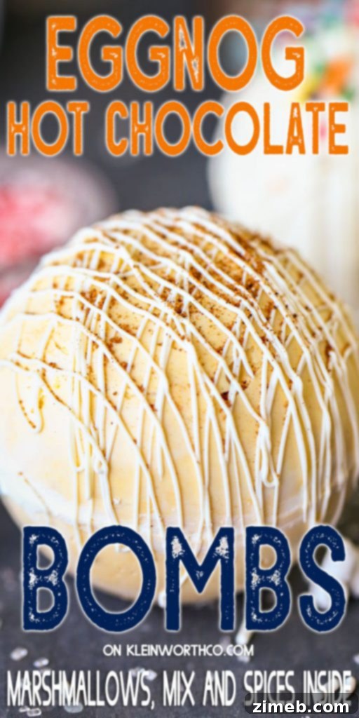 Mug-Melting Cocoa Surprises 37 Eggnog Hot Chocolate Bombs - multiple views