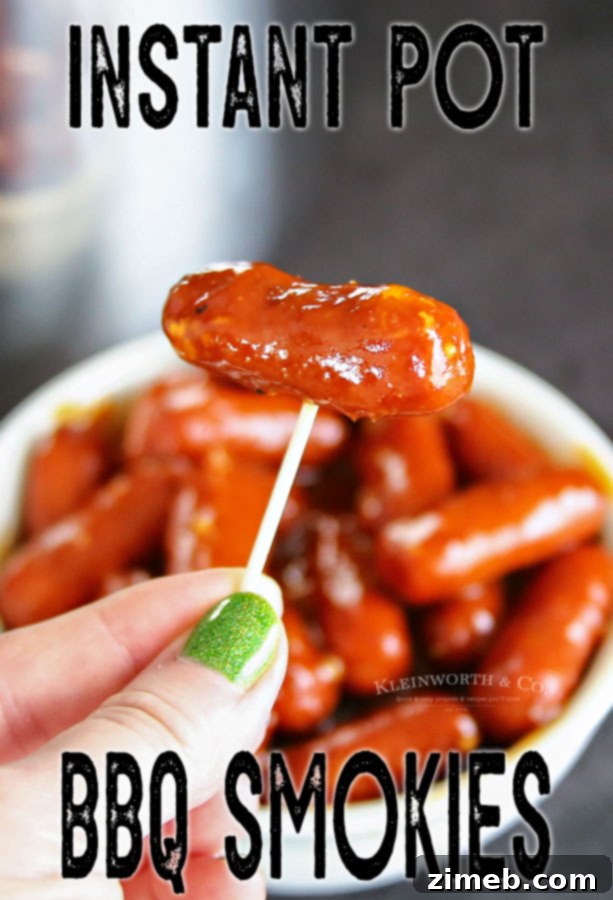 Sticky Sweet Instant Pot BBQ Smokies 16 Instant Pot BBQ Smokies