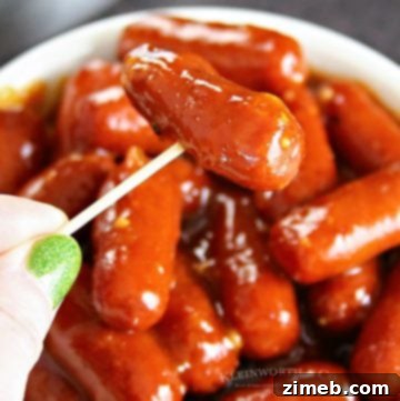 Sticky Sweet Instant Pot BBQ Smokies 17 Holiday Appetizer - BBQ Smokies