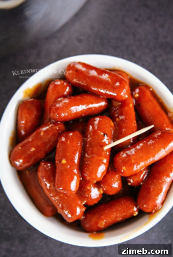 Sticky Sweet Instant Pot BBQ Smokies 7 Appetizer Pressure Cooker Smokies