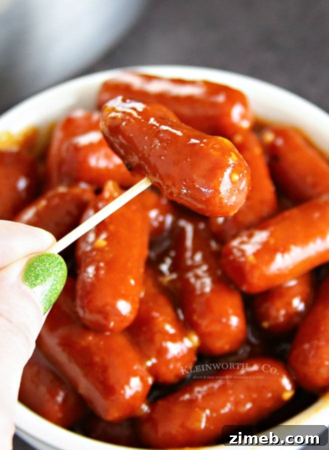 Sticky Sweet Instant Pot BBQ Smokies 8 Holiday Appetizer - BBQ Smokies