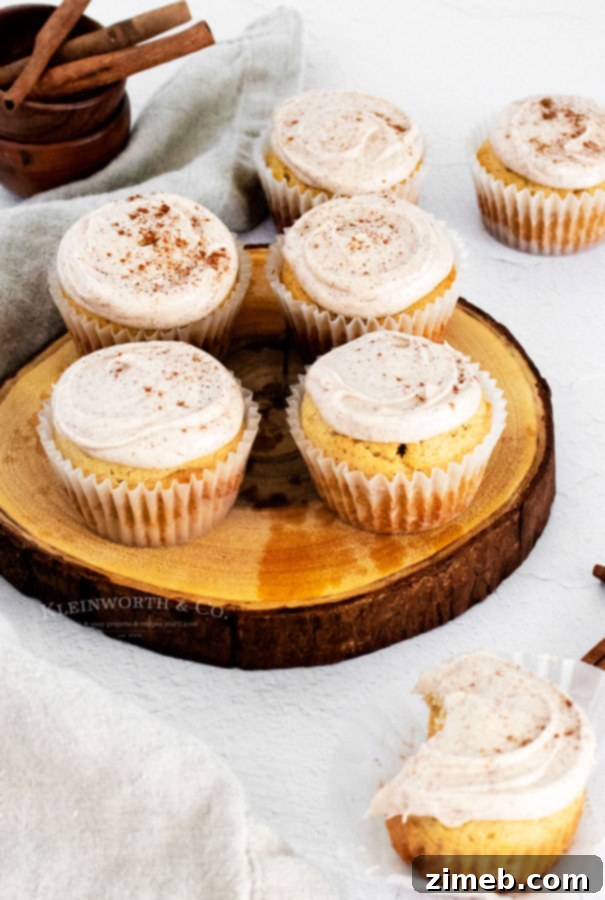 Vanilla Bean Cupcakes with a hint of cinnamon, ready for frosting