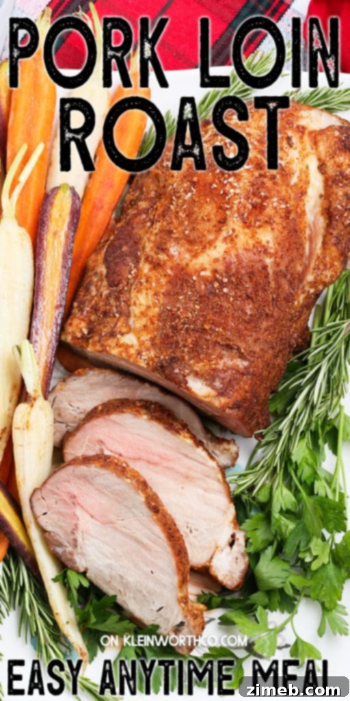 Succulent Pork Loin 2 Perfectly cooked Pork Loin Roast, sliced and ready to serve, a centerpiece for any meal.