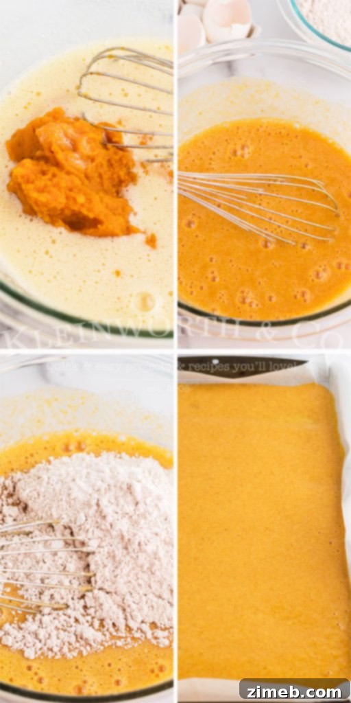Decadent Pumpkin Roll with Bourbon Caramel Swirl 6 Step-by-step process of how to make a pumpkin roll cake