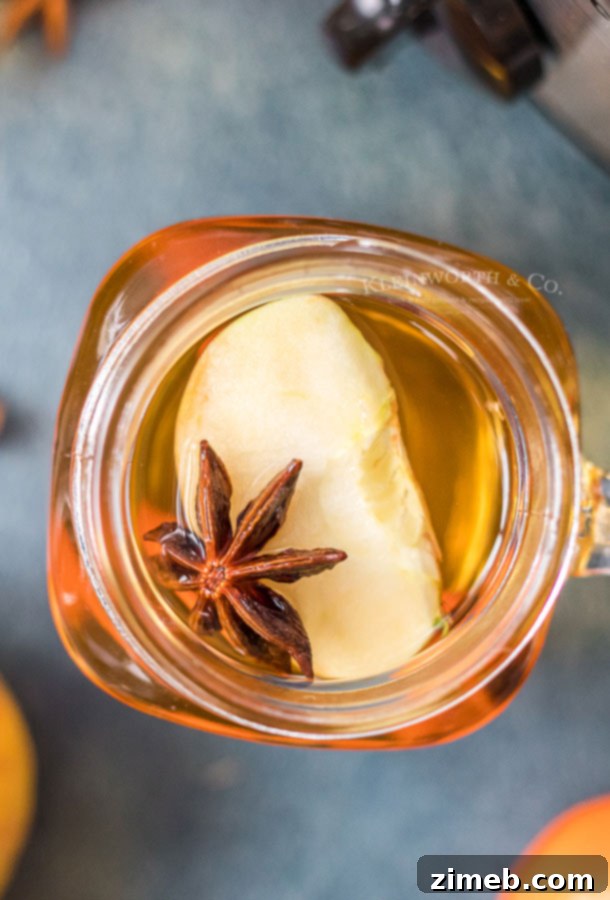 Golden Bourbon Apple Brew 21 Steps on how to make Bourbon Apple Cider, with ingredients and slow cooker.