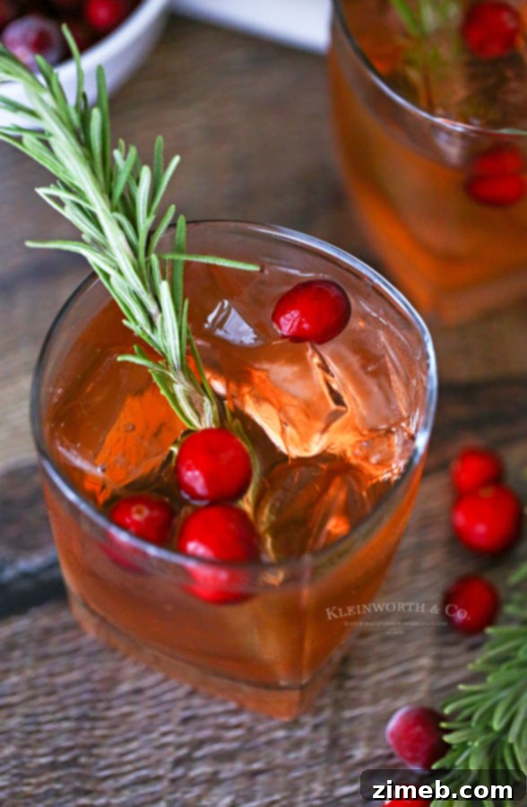 Mocktail for holiday parties: Apple Cranberry Spritzer