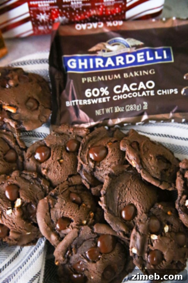Salty-Sweet Brownie Cookie Crunch 2 Pretzel Brownie Cookies with Ghirardelli Chocolate Chips