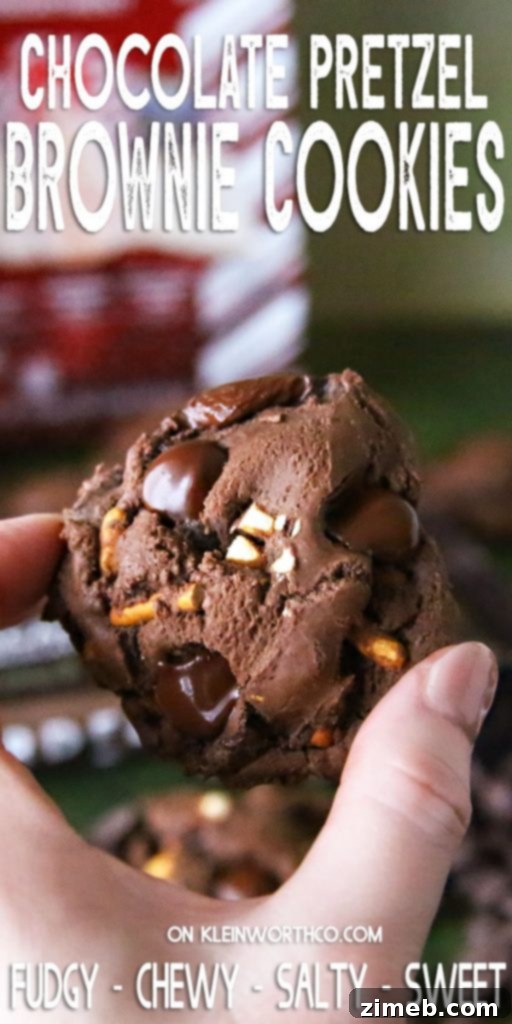 Salty-Sweet Brownie Cookie Crunch 13 Soft & Chewy Chocolate Pretzel Brownie Cookies