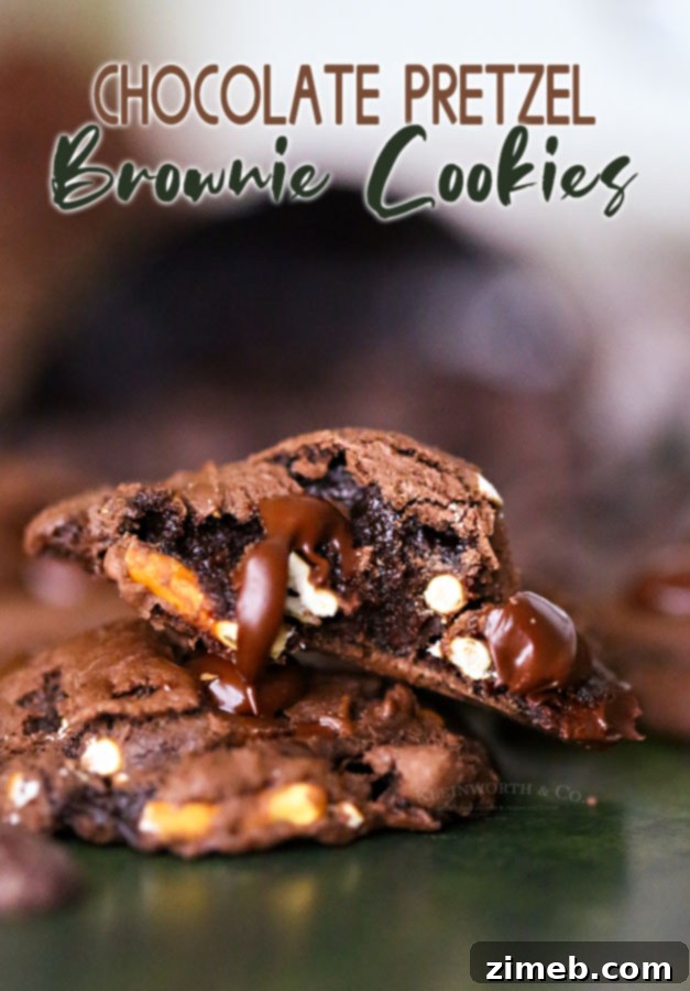 Salty-Sweet Brownie Cookie Crunch 17 Soft & Chewy Chocolate Pretzel Brownie Cookies