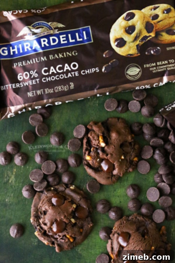 Salty-Sweet Brownie Cookie Crunch 5 Brownie Cookies and Chocolate Chips
