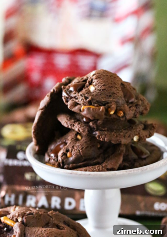 Salty-Sweet Brownie Cookie Crunch 7 Stack of Brownie Cookies