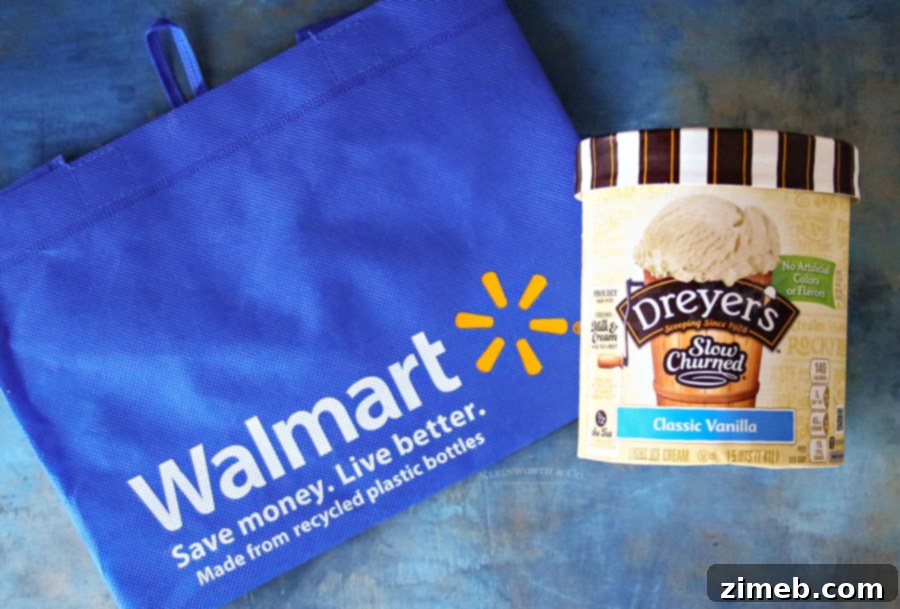 Frosted Snowman Meltdown Cookies 11 Dreyer's Ice Cream and Walmart collaboration, highlighting easy access to quality ice cream for homemade holiday recipes like Melting Snowman Frosted Cookies.