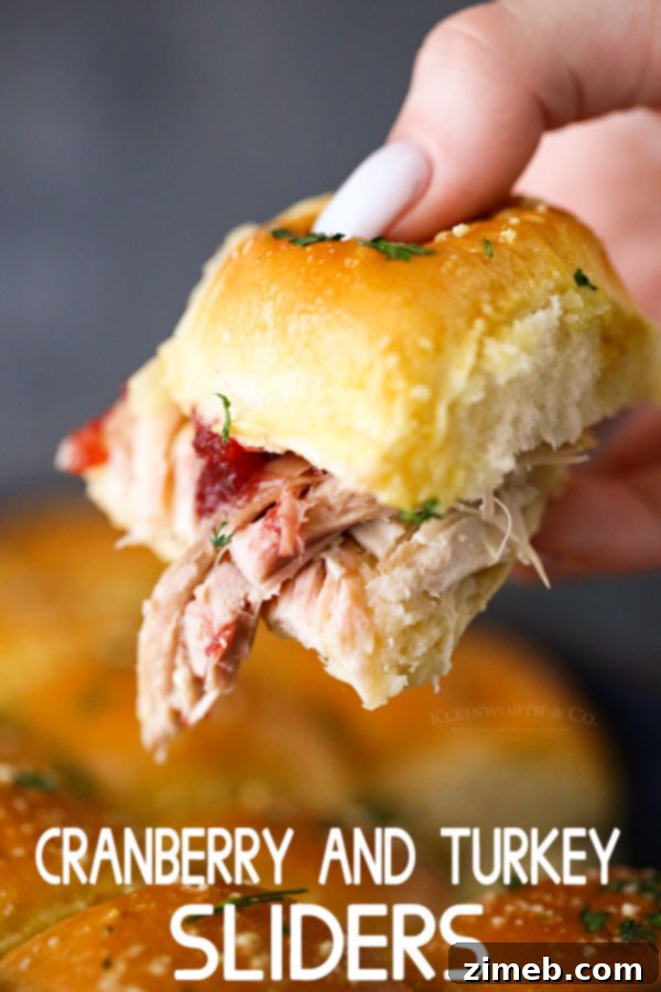 Turkey Cranberry Sliders 15 Close-up of baked Turkey Cranberry Sliders