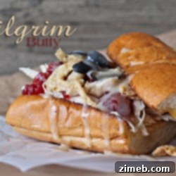 Pilgrim Butty Thanksgiving Leftover Sandwich