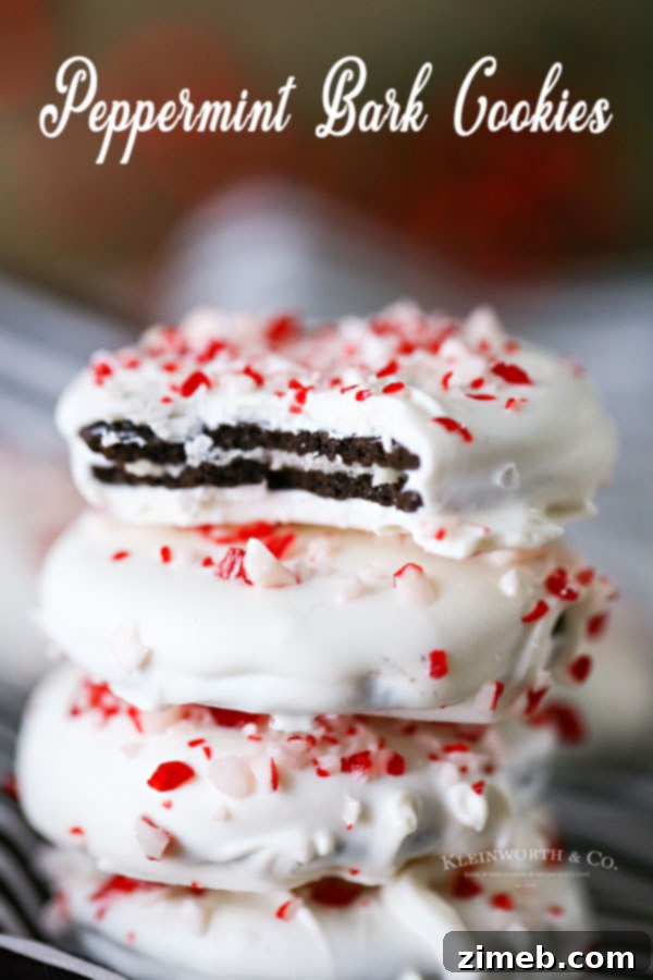 Peppermint Bark Cookies close-up
