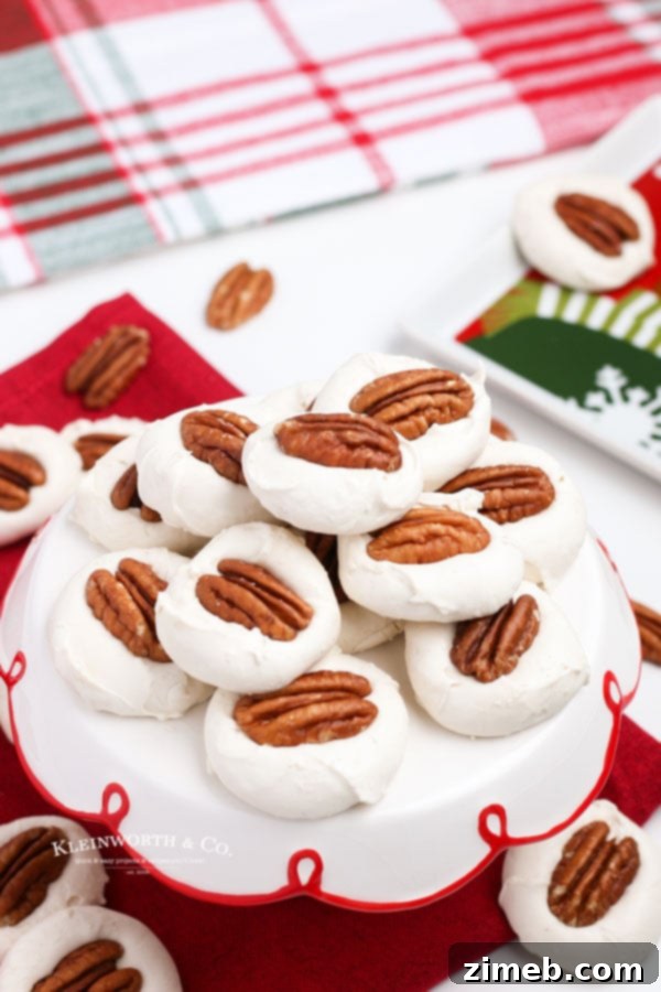 Divine Delights 5 Traditional holiday candy - Divinity, adorned with pecans.