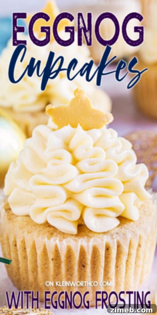 Spiced Eggnog Cupcakes with Eggnog Frosting