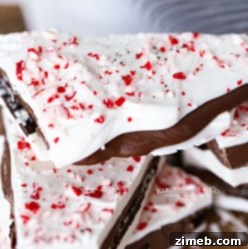 classic peppermint bark with oreos