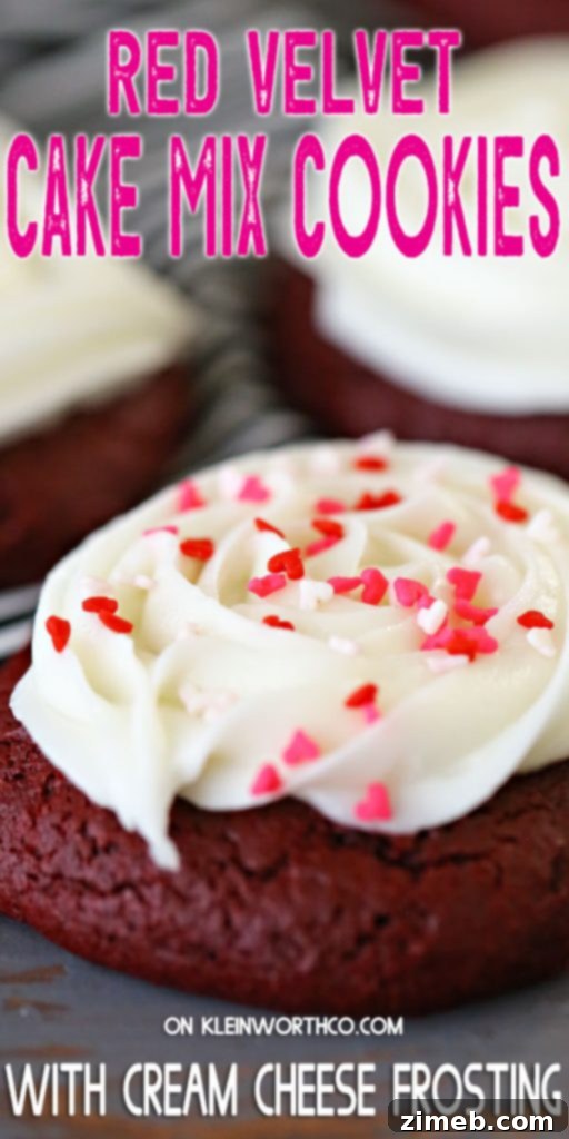 Cake Mix Red Velvet Delights 6 Valentine Red Velvet Cake Mix Cookies with cream cheese frosting