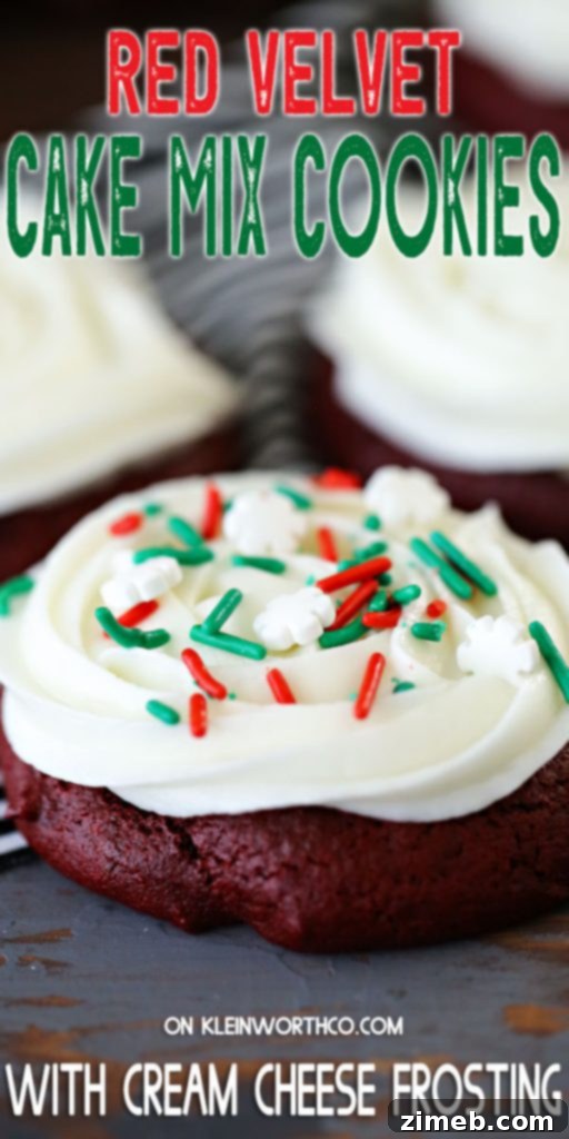 Cake Mix Red Velvet Delights 8 Christmas Red Velvet Cake Mix Cookies with cream cheese frosting