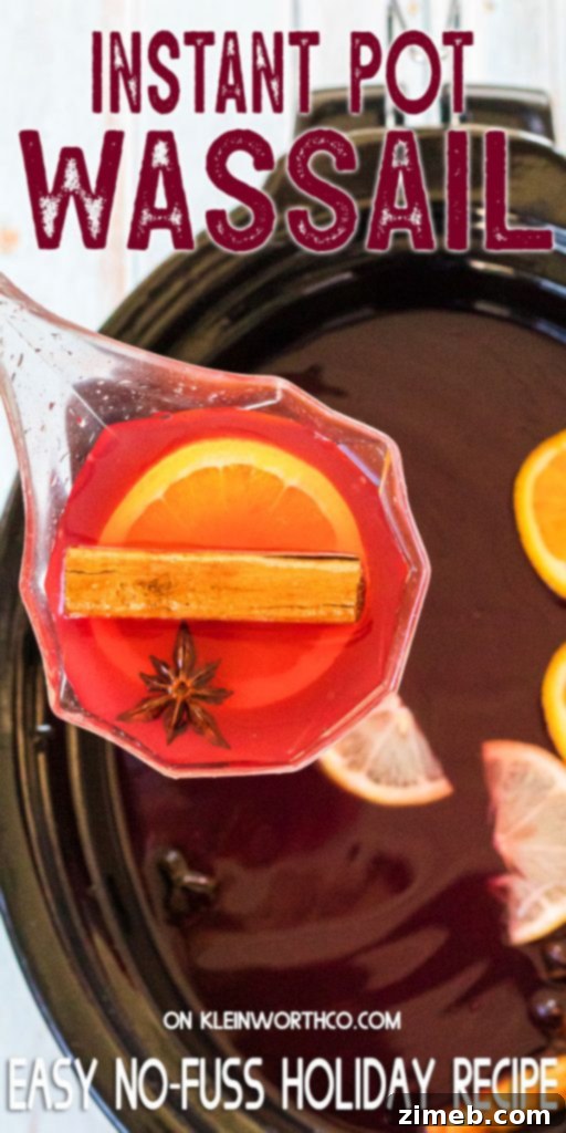 Instant Pot Wassail, a quick and easy variation for holiday entertaining.
