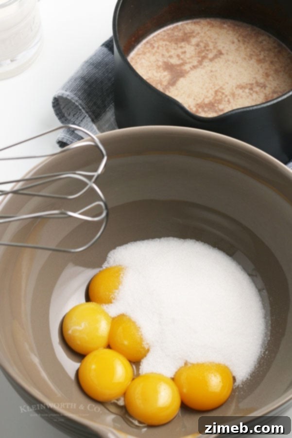 Mixing the Non-Alcoholic Eggnog ingredients