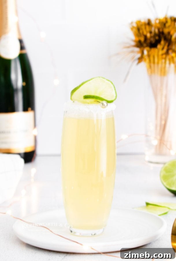 Bubbly Champagne Margarita 10 Elegant cocktail champagne margarita ready for a toast