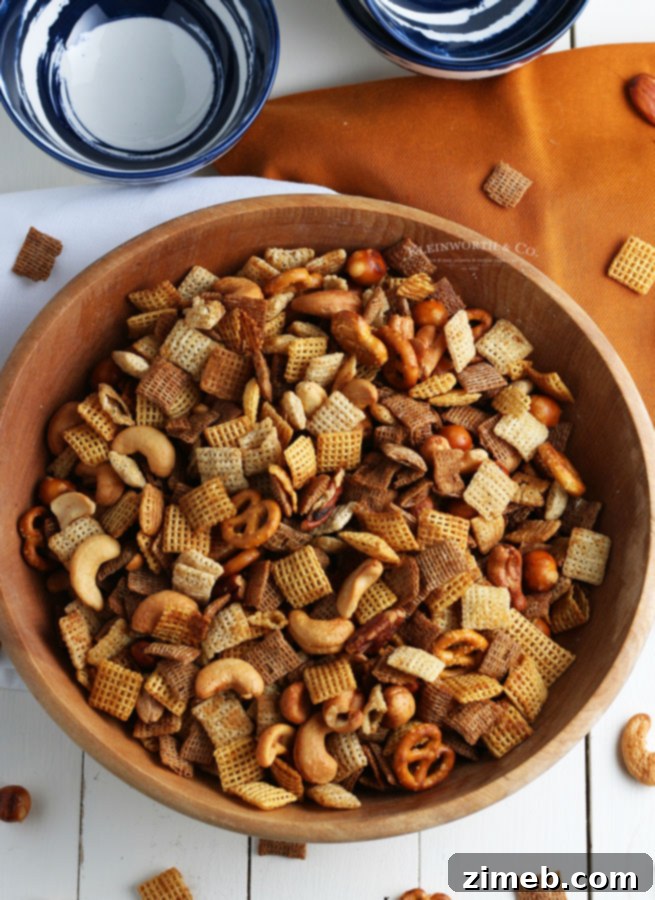 chex cereal -Party Snack Mix - Oven, Slow Cooker or Air Fryer