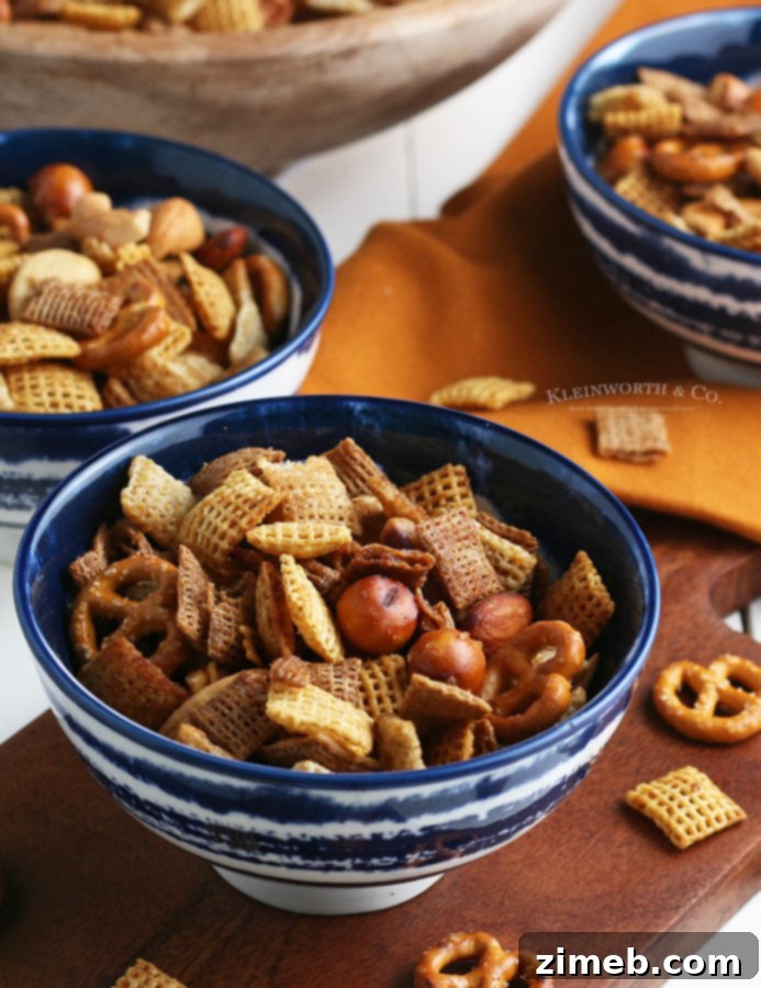 party mix with mixed nuts