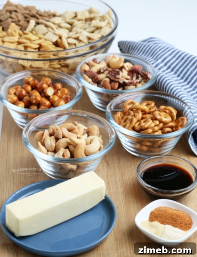 ingredients for party mix