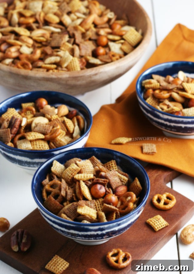 how to make Party Snack Mix - Oven, Slow Cooker or Air Fryer