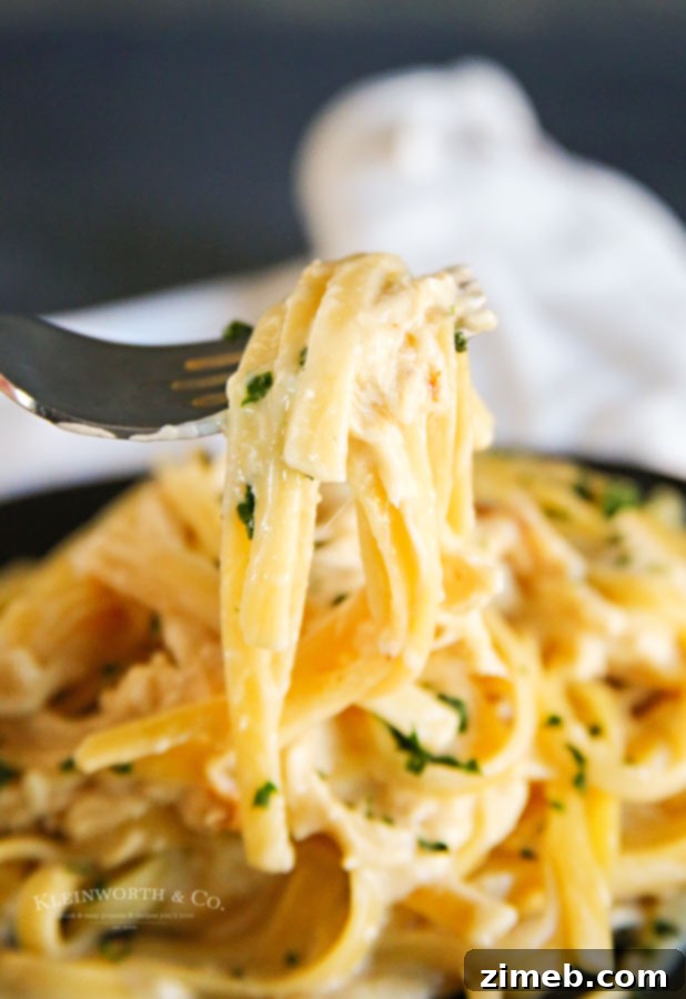 Instant Pot Chicken Alfredo, a hearty and easy dinner.