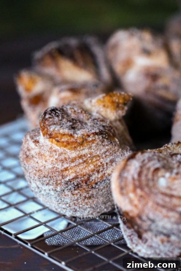 Effortless Homemade Cruffins 13 Puff Pastry Cruffins arranged beautifully for serving.