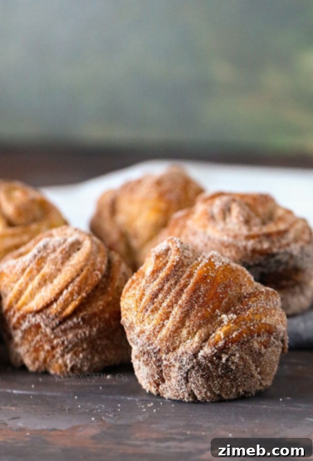 Effortless Homemade Cruffins 6 How to make cruffins with crescent dough showing layered texture.