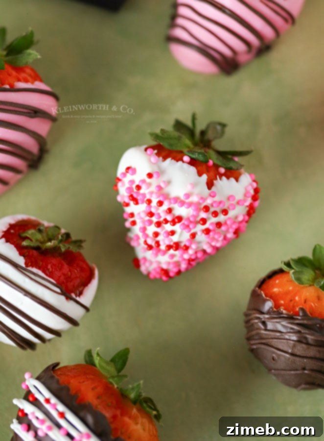 Strawberries with Chocolate and Sprinkles