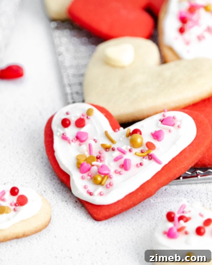 Sweetheart Shortbread 11 Valentine Shortbread Cookies recipe close up