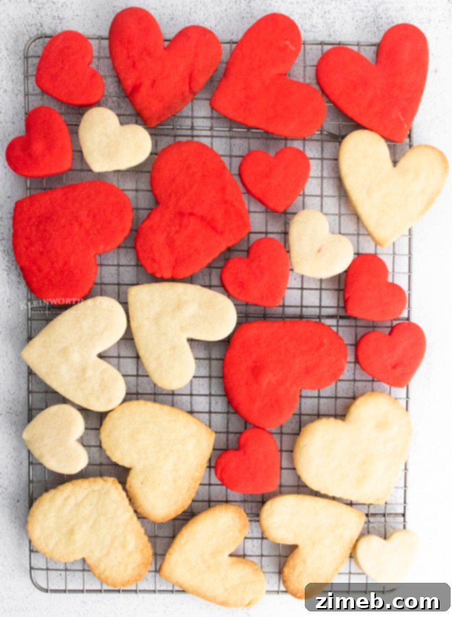 Sweetheart Shortbread 14 Red and vanilla heart cookies