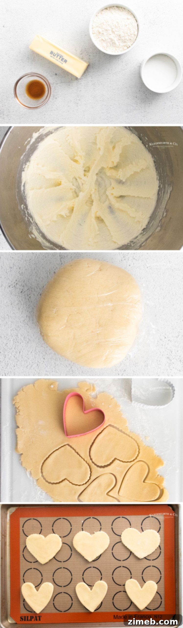 Sweetheart Shortbread 7 How to make Valentine Shortbread Cookies with royal icing